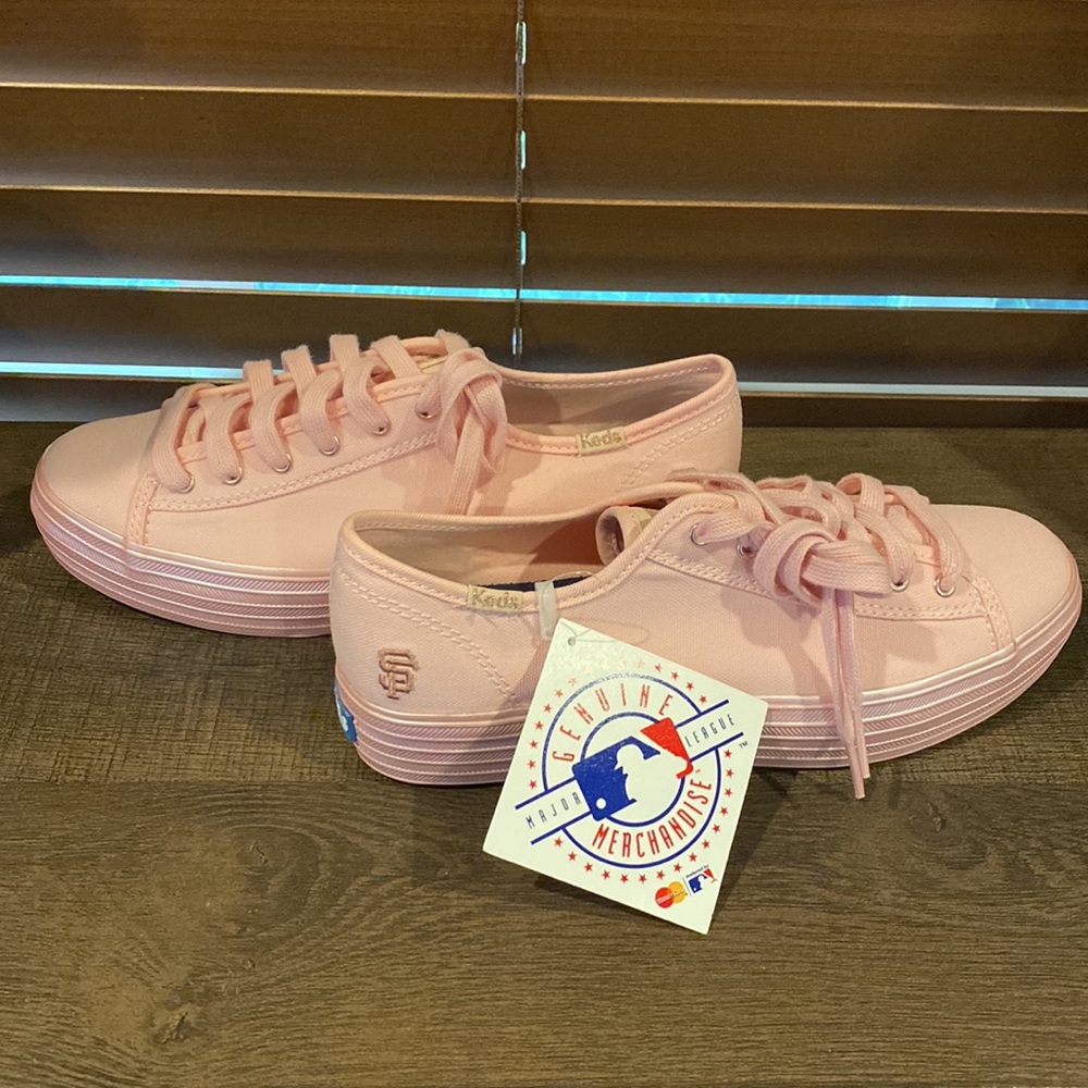 NWT Keds Triple Kick MLB San Francisco Giants Pink Platform Shoes - US size 6M - Picture 3 of 12